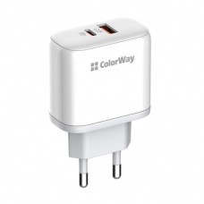Зарядний пристрій ColorWay Power Delivery Port PPS USB (Type-C PD+ USB QC3.0) (45W) white (CW-CHS042PD-WT)