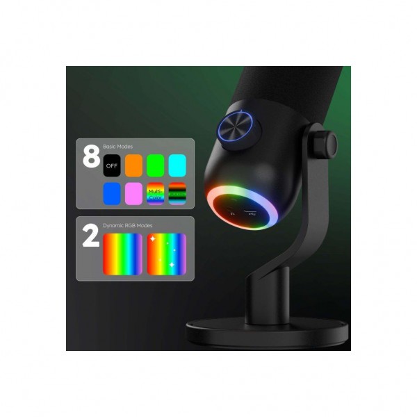 Мікрофон Streamplify MIC MINI-48-RGB-ST Black (SPMC-MM1C327.11)