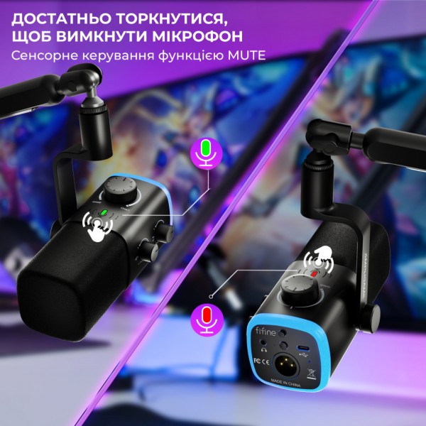 Мікрофон Fifine AM9 USB Black (AM9)
