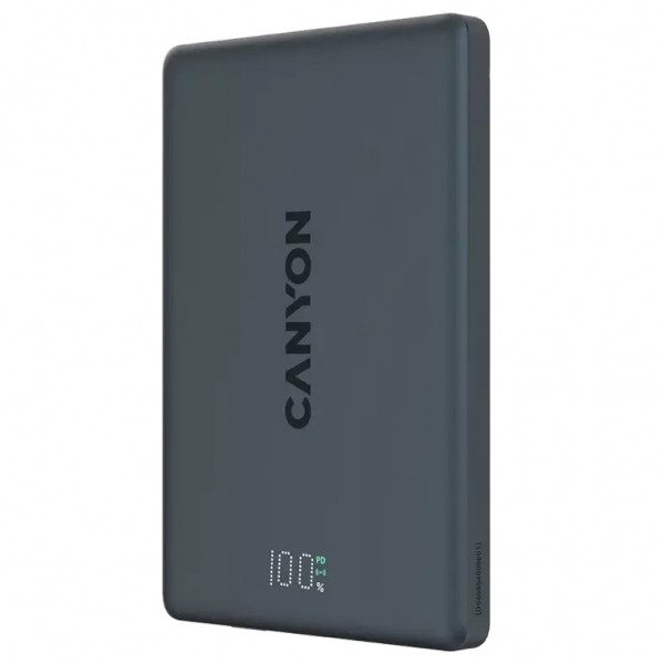 Батарея універсальна Canyon 5000mAh OnPower 500 PD20W Magnetic wireless MagSafe Black (CNS-CPB500B)