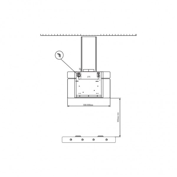Витяжка кухонна LUXELL DA6-LX832B