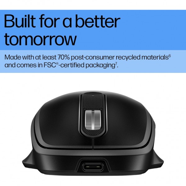 Мишка HP 510 Ultra-Fast Rechargeable Wireless Black (9C2F6AA)