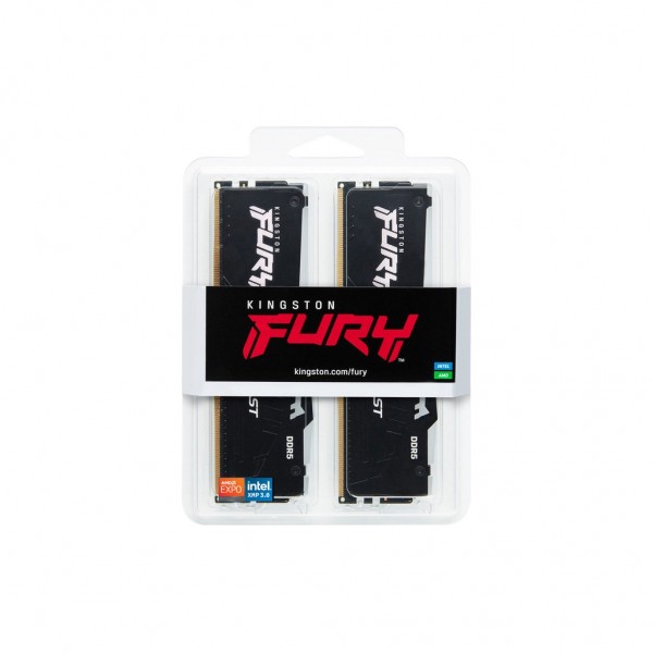 Модуль пам'яті для комп'ютера DDR5 128GB (2x64GB) 5600 MHz Beast RGB Kingston Fury (ex.HyperX) (KF556C40BBAK2-128)