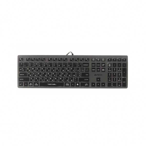 Клавіатура A4Tech FX60H USB Grey White backlit (4711421976343)