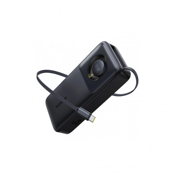 Батарея універсальна Baseus 20000mAh Free2Pull 65W PD, built-in USB-C cable, Black (P10073700123-00)