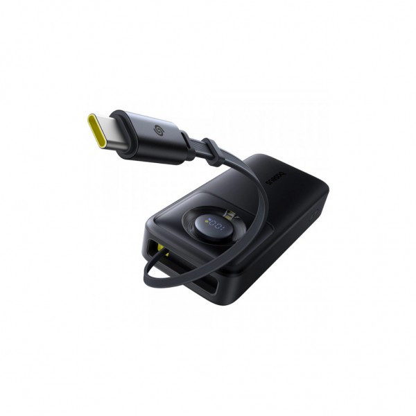 Батарея універсальна Baseus 20000mAh Free2Pull 65W PD, built-in USB-C cable, Black (P10073700123-00)