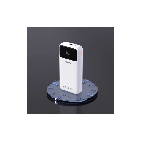 Батарея універсальна Dudao K15Pro 20000mAh PD/22.5W, QC, with built-in cables, White (6977196682447)