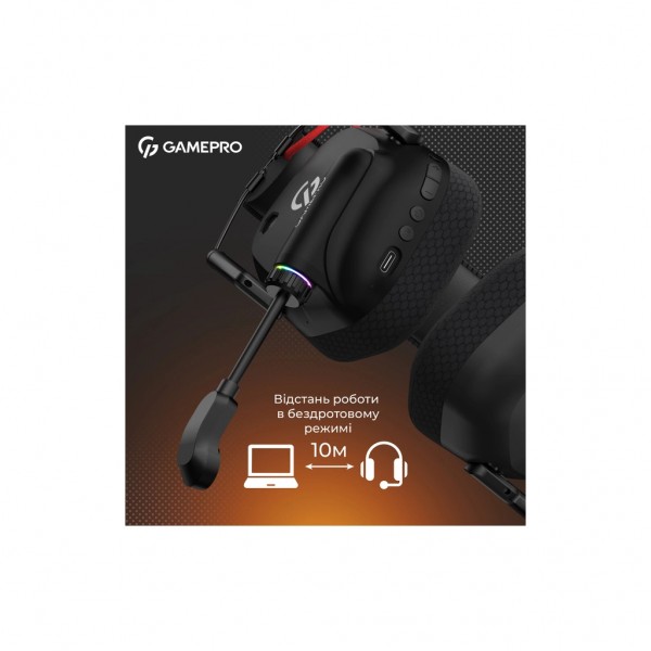Навушники GamePro Genesis Mercury Pro 3-Mode Black (HSW120B)